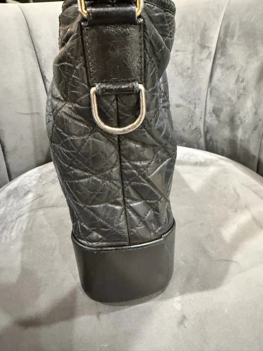 CHANEL Aged Calfskin Quilted Large Gabrielle Hobo Bag Black - Picture 7 of 16